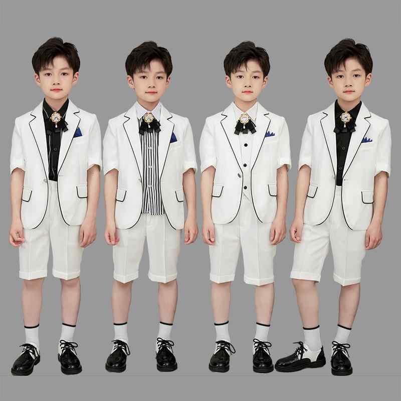 スーツ キッズ 男の子 フォーマルスーツ 礼服 セットアップ ジャケット ベスト パンツ ブリティッシュスタイル ピアノ発表会 結婚式 リングボーイ 入園式 卒園式 発表会