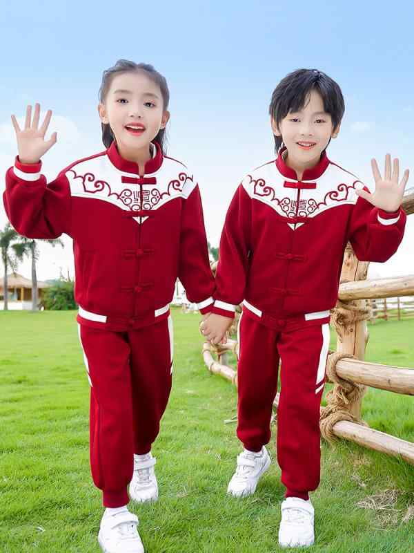 校服 男の子 女の子 子供服 中国風 漢服 カジュアル 春秋 セットアップ 幼稚園服 保育園服 発表会 運動会 ステージ衣装 コットン 綿 柔らかい 肌触り ジップアップ