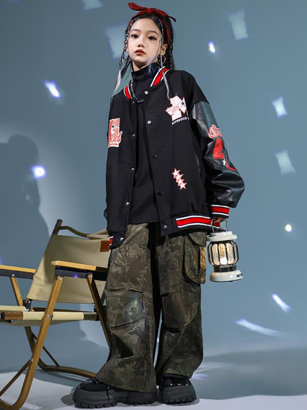 ダンス衣装 キッズ 男の子 女の子 ヒップホップ ストリート ジャズダンス 発表会 ステージ レッスン 練習着 パフォーマンス クール おしゃれ トレンド 韓国風 セットアップ 綿 コットン プリント