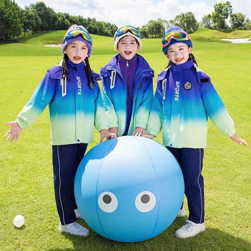 ジャケット キッズ 小学生 幼稚園 スクール グラデーション ウインドブレーカー スポーツウェア 秋冬 通学用 アウター 男女兼用 ユニセックス ジップアップ スタンドカラー おしゃれ ソフト素材 ポリエステル混紡