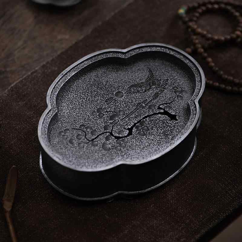 茶盤 古錫 レトロ 和風 乾式茶盤 急須台 中国茶器 功夫茶道具 紅茶御盆 ポット照明ランプ 錫製 建水 受け皿 半手作り 普段使い走り 見舞い客用 おもてなし 御前上等感 今めかしい