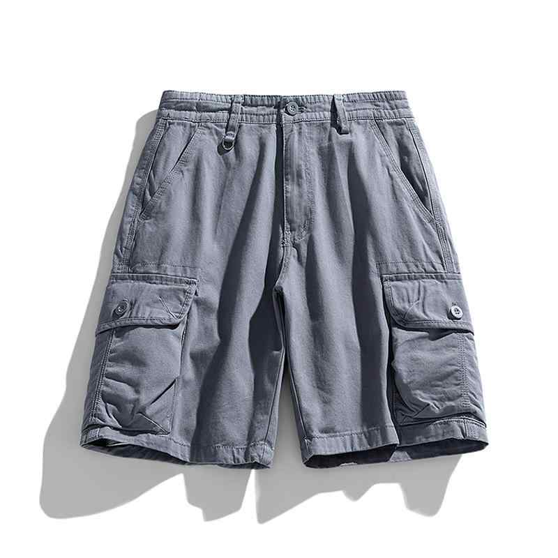 ショートパンツ メンズ 夏 日系 レトロ ヴィンテージ 多ポケット シンプル ワーク カーゴ 綿 コットン 微ストレッチ 五分丈 ゆったり ルーズフィット カジュアル ストリート 普段使い アウトドア カーキ ブラック グレー ネイビー グリーン