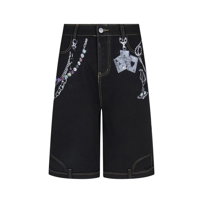 デニムパンツ 春夏 レトロ ヴィンテージ 七分丈 ワイド ルーズ ストレート ハイウエスト ストリートスタイル 綿混 ストレッチ ブラック ブルー ジーンズ