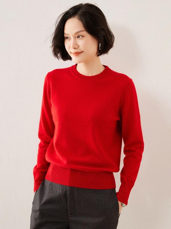 編み物 レディース カシミール 絨毛混 ティーシャツ プルオーバー トップス 長袖 肌付き 重ね着 ラウンドのど首 労働者の一団のど首 無地 肋材 うつり変わり 分かりやすい 第一義的 秋冬 十分な量な色合い その他-日用品雑貨・文房具・手芸