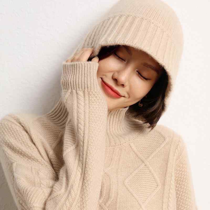 ニット帽 レディース カシミヤ 秋冬 厚手 シンプル ベーシック 韓国ファッション 保温 防寒 暖かい バケットハット 広つば 丸いトップ 普段使い お出かけ 通勤 ブルー系 パープル系 ブラック ニットキャップ ドーム型