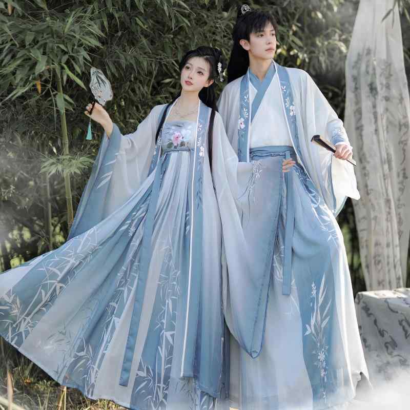 漢服 男女兼用 成年者用 唐風 訶子裙 晋風 襦裙 有りの実ルック 二人組 古代御召しもの 中国言い慣わし服 秋冬 綿 ポリエステル スパンデックス 紐 シュロの葉 うつり変わり コスプレ 出来事 一こま御召しもの