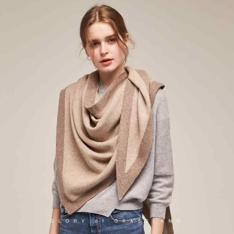 ショール レディース カシミヤ100% 三角ストール ポンチョ ケープ 大判 無地 ブリティッシュスタイル 上品 柔らか 暖かい 防寒 秋冬 通勤 お出かけ ファッション小物