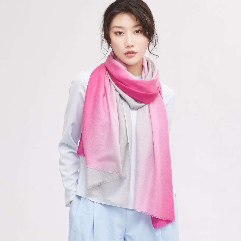 ストール ショール マフラー レディース 女性用 大判 100% ウール 羊毛 グラデーションカラー 保温 防寒 肌触り 秋冬 普段使い ファッション 5,696円