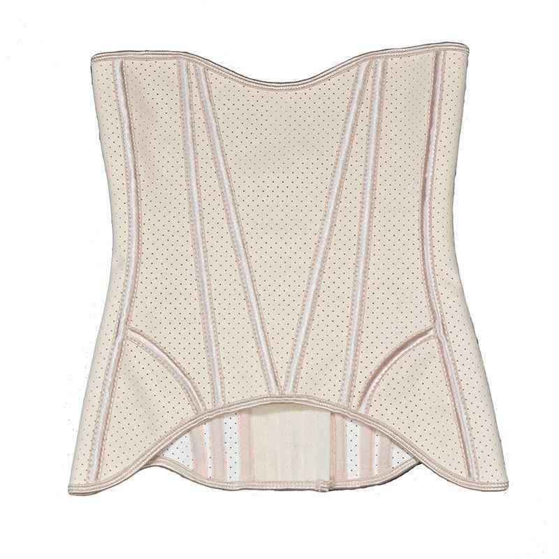 ウエストニッパー ロング丈 28cm丈 女性用 M字型スチールボーン入り 通気メッシュ素材 ホック式 ウエストシェイパー フィットネス スポーツ トレーニング 補正下着 ボディメイク スキンカラー ベージュ ナイロン ポリエステル