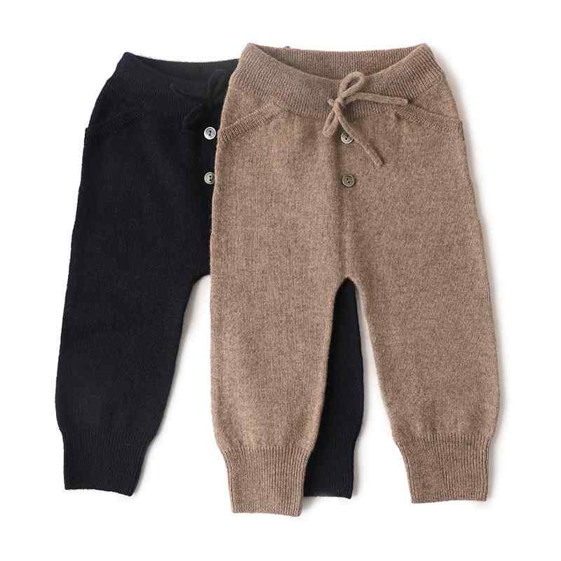 ベビー キッズ パンツ レギンス カシミヤ ニット ドローストリング ハイウエスト ロング丈 無地 かわいい あたたかい 保温 防寒 カジュアル 普段使い 秋冬