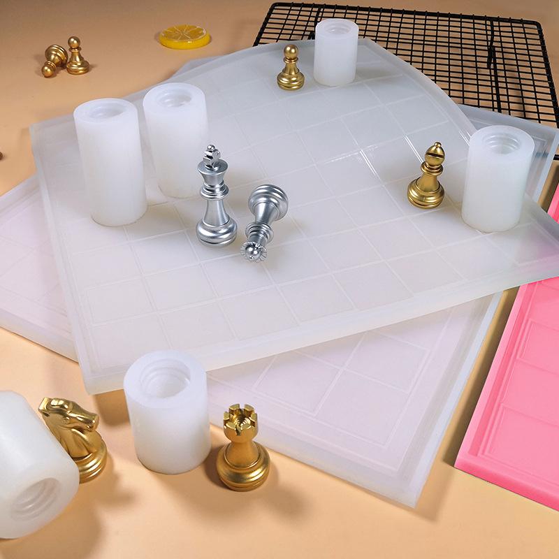 シリコンモールド チェス チェス駒 立体 チョコレート レジン フォンダン DIY ハンドメイド 製菓 クラフト お菓子作り 多用途