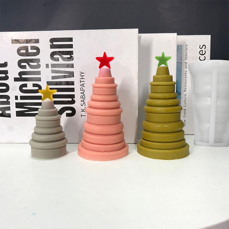モールド シリコン 幾何学 円 クリスマスツリー アロマキャンドル レジン 石膏 アロマワックスサシェ DIY 手作り ハンドメイド クラフト 抜き型 モダン シンプル ユニーク インテリア雑貨 4,249円