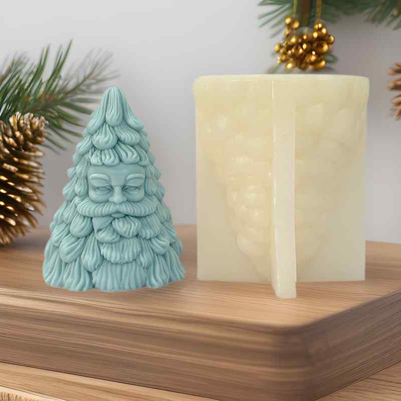 シリコンモールド 立体クリスマスツリー サンタクロース アロマキャンドル レジン 石膏 DIY ハンドメイド クラフト デコレーション 簡単 手作り 型