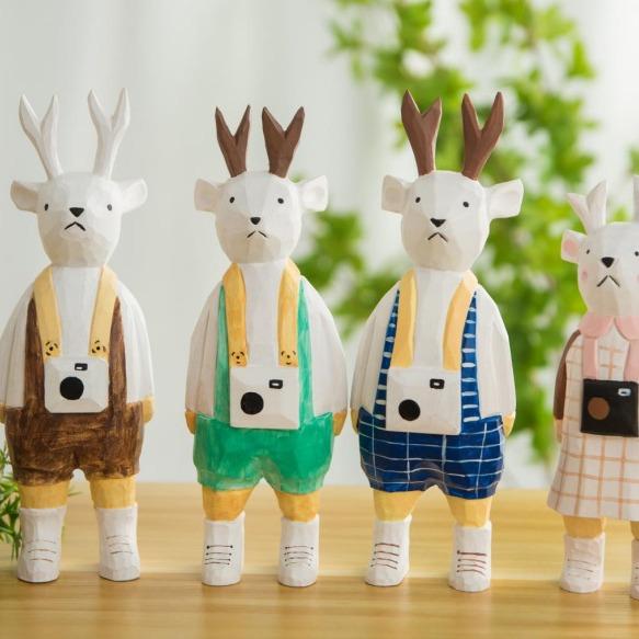 楽天市場】しか ひのき 鹿 木製 オブジェ インテリア 雑貨 置物動物