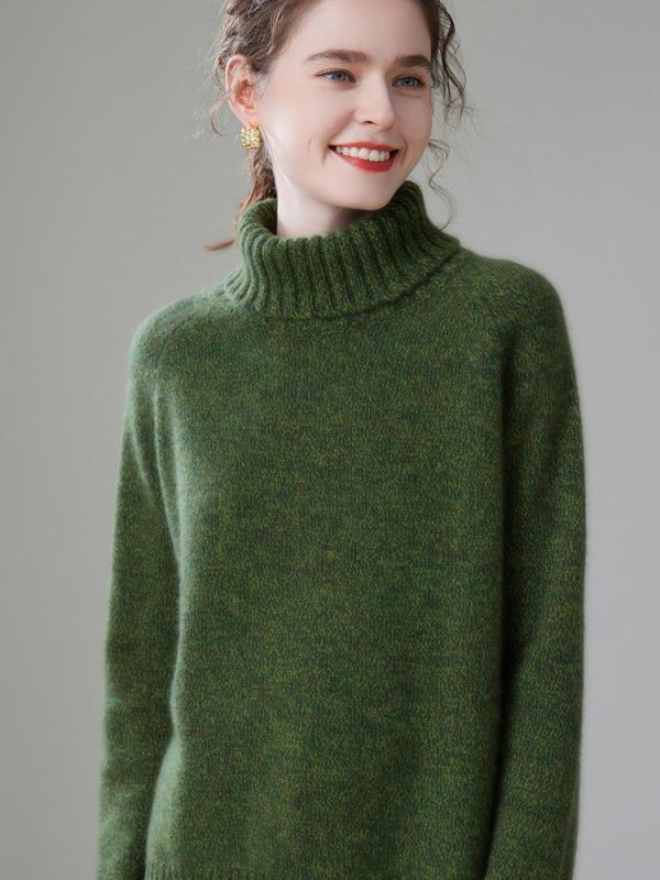 セーター レディース タートルネック カシミヤ ニット 長袖 ゆったり オーバーサイズ 厚手 秋冬 ふんわり ソフトタッチ 快適 着回し 無地 プルオーバー｜way-ugo