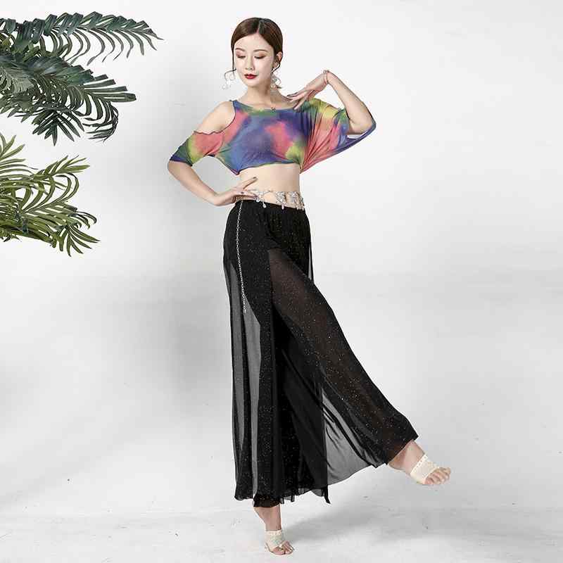 ベリーダンス レディース トップス 上着 ソーシャルダンス レッスン着 練習服 スパンコール メッシュ シースルー セクシー 初心者向け フィットネス ダンスウェア ステージ衣装 発表会 伸縮性
