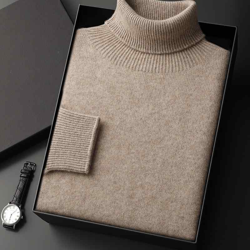 セーター メンズ カシミヤ ウール ハイネック タートルネック モックネック 厚手 ニット プルオーバー 長袖 暖かい 防寒 大きいサイズ 普段使い カジュアル 秋冬|way-ugo