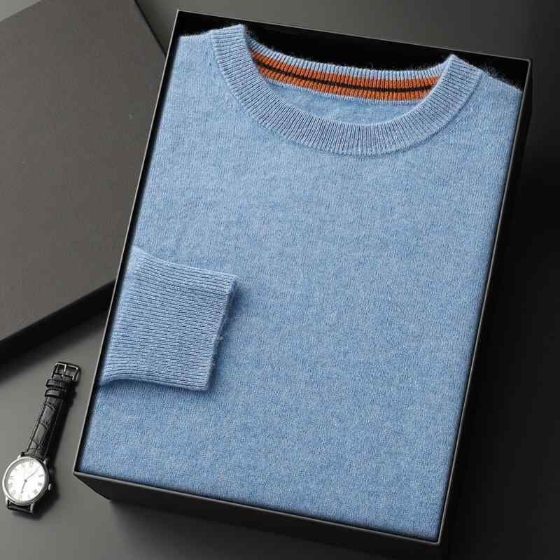 編み物 成人男性用 秋冬 絨毛 カシミール交ぜあわせる 労働者の一団のど首 ティーシャツ 朦朦たる 色彩設計うつり変わり もの柔らか 御膳上等 通い 普段使い 日用品雑貨・文房具・手芸-その他