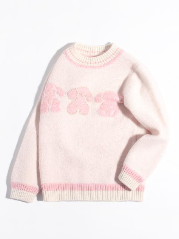 セーター キッズ 女の子 ベビー カシミヤ100% 丸首 プルオーバー 厚手 ニット 暖かい あったか 保温 ピンク 秋冬 カジュアル 普段使い 通園|way-ugo