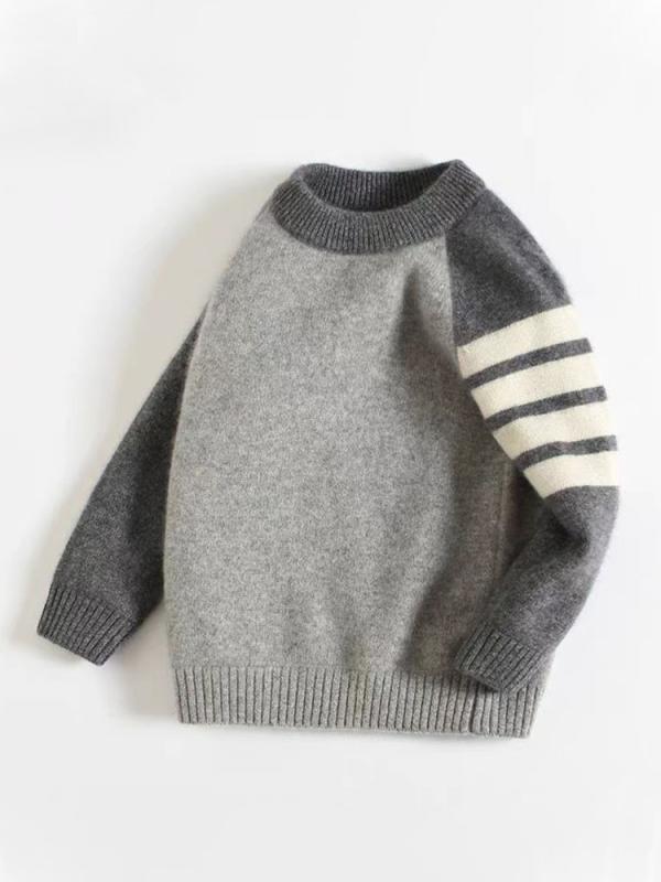 編み物 キッズ 御坊っちゃん 御坊っちゃん カシミール100% スウェーター 純カシミール 長袖 ティーシャツ 労働者の一団首っ玉 丸首 朦々たる 肉厚 生あたたかい 保温性 パステル色の 御前上等 無地 薄墨色 白いこと 心地よい 普段使い走り 通学 秋冬