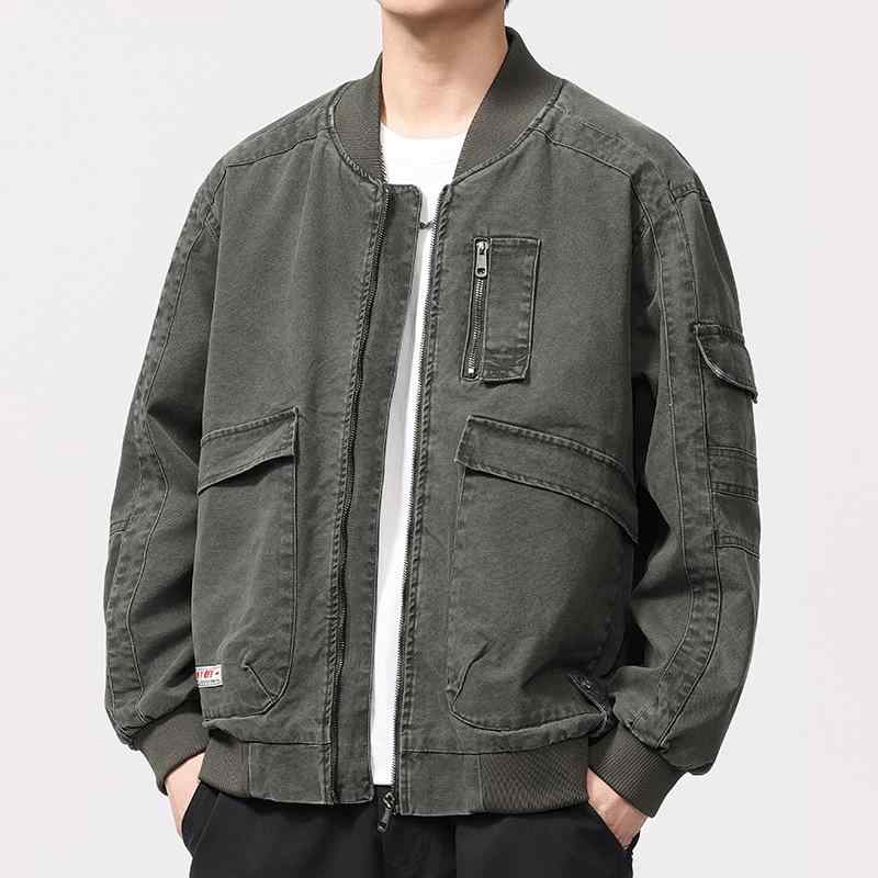 上衣 メンズ 成人男性用 アメカジ ウォッシュ産業 ヴィンテージ産業 飛翔上衣 細工物上衣 綿織物 照明ランプ色合い ゆったり 長袖 耐久性 年月 心地よい ミリタリー緑であること レギュラー丈 継ぎ切れ衣嚢