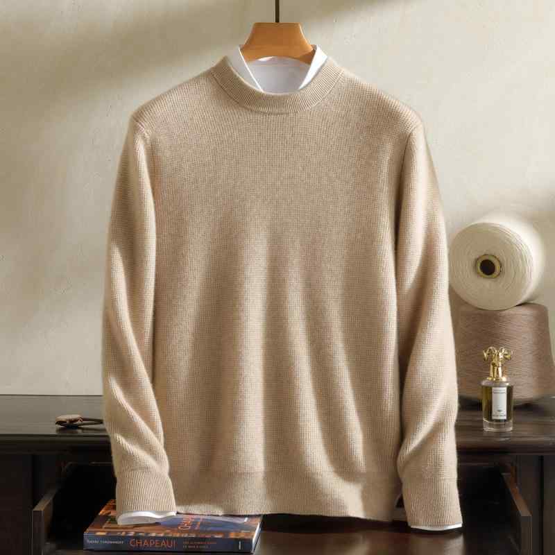 カシミヤセーター メンズ 秋冬 モックネック カシミヤ100% ビジネス カジュアル オフィスカジュアル スリムフィット ニット トップス