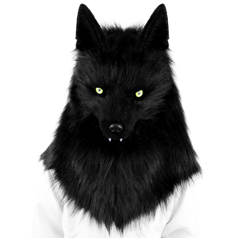 被り物 狼 ハスキー 獣人 フェイクファー もこもこ フルフェイス 大人向け 男性用 女性用 コスプレ 仮装 変装 衣装 イベント パーティー ハロウィン 舞台 演劇