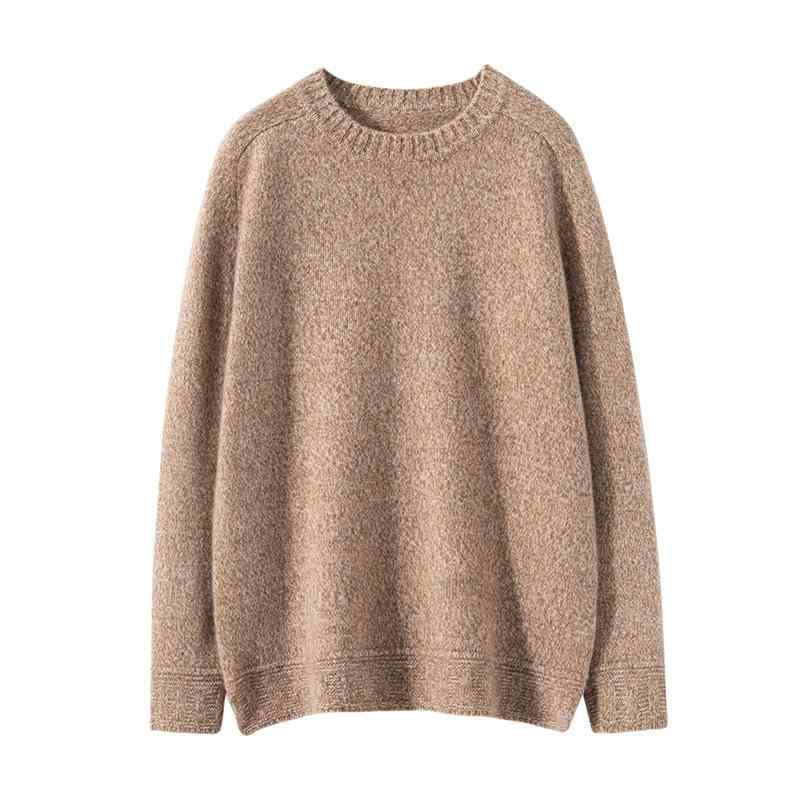 ニット レディース カシミヤ ファンシーヤーン ラウンドネック 厚手 スリット ゆったり ルーズフィット こなれ感 長袖 ドロップショルダー ショート丈 秋冬 エレガント きれいめ