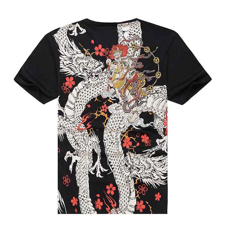 Tシャツ メンズ 綿100% 刺繍 風神雷神 クルーネック 半袖 ゆったり ルーズフィット カジュアル 普段使い デイリーユース 吸湿速乾 コットン トップス 男性用