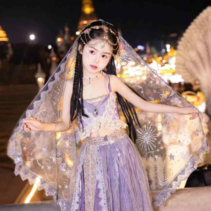 民族衣装 女性用 敦煌 飛天 プリンセス エキゾチック 異国情緒 西域風 漢服 チャイナドレス 春夏 旅行撮影 ロケーションフォト 記念撮影 砂漠ドレス 伸縮性 コスチューム