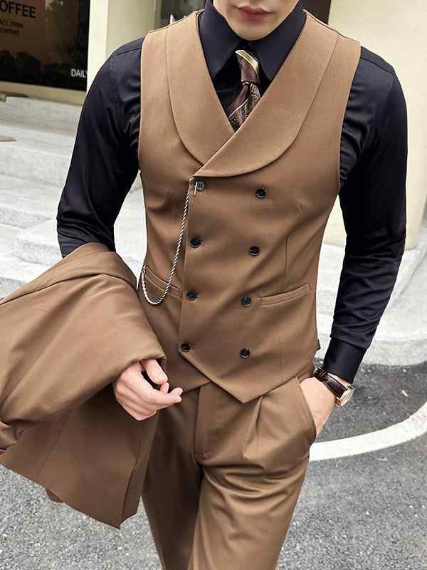 限りない メンズ 成人男性用 か細い相応う ダブル前胸部 テーラード スラックス ズボン下 2点仕掛ける 飛び切り 商行為 執務室 通い フォーマル 好いたらしいめ 合奏団 ポリエステル