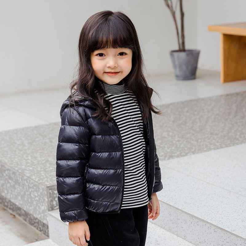 ダウンジャケット キッズ 男の子 女の子 超軽量 薄手 ホワイトダックダウン ジップアップ ショート丈 秋冬 防寒 保温 カジュアル スポーツ 韓国風アウター 長袖|way-ugo