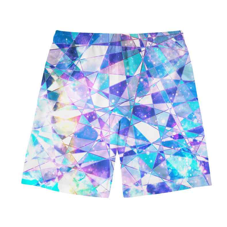 海水パンツ メンズ 春夏 男性用 速乾 軽量 ストレッチ ポリエステル ストライプ柄 プリント ビーチ レジャー 水陸両用 アウトドア ショートパンツ