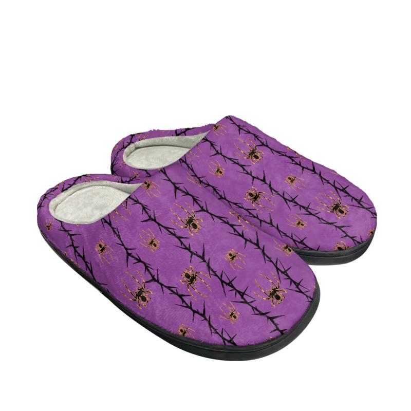 ルームシューズ 男女兼用 ユニセックス ハロウィン デザインプリント 秋冬 ウォッシャブル コットン フランネル あったか 室内履き 部屋履き つま先あり カジュアル