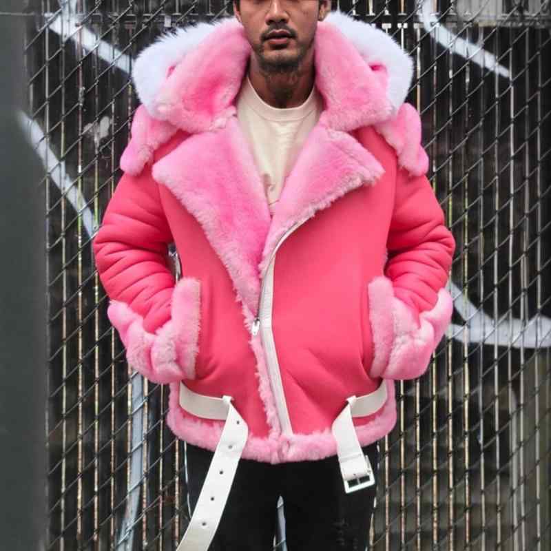 厚地の外套 メンズ 成人男性用 ボンネット付き添い人 PUなめし革 フェイクファーうつり変わり 北欧風 冬物 アウター 上衣 防寒 音の大きさ感 心地よい アメカジスタイル デイリー若い衆