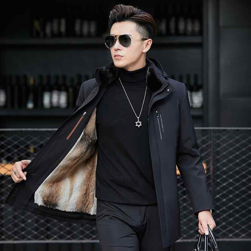 厚地の外套 メンズ 冬 モッズコート ボンネット付き添い人 心地よい フェイクムートン レッキス調毛皮 袖ボア 保温 防寒 真っただ中丈 流行り 成年者心地よい