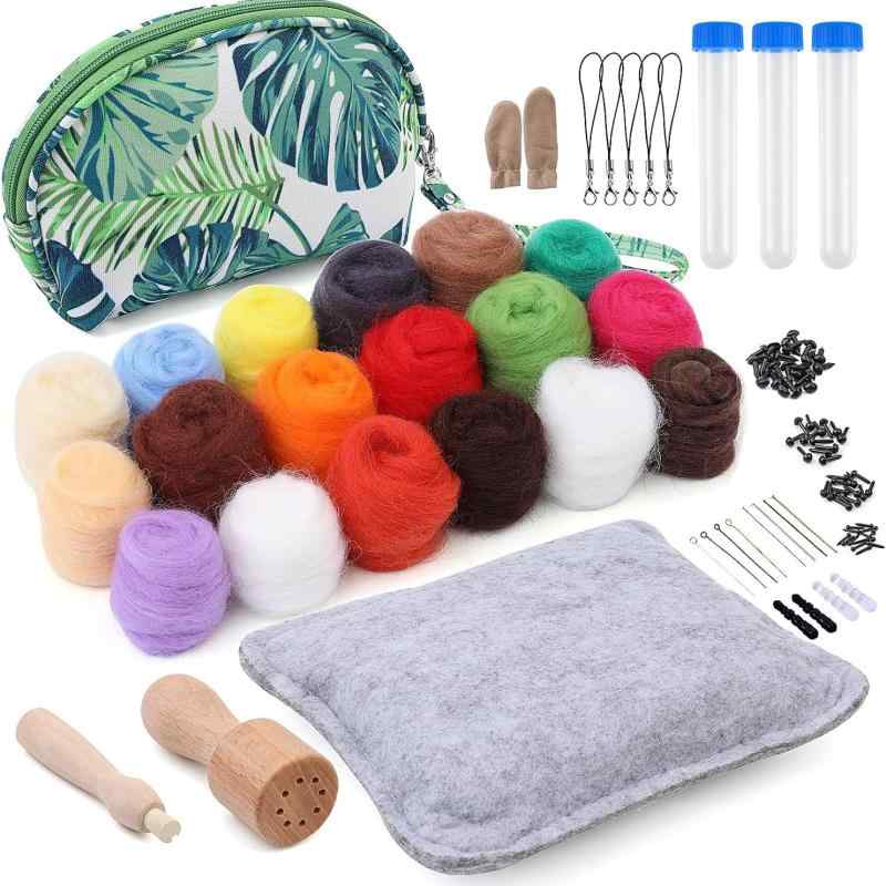 手芸一揃いの道具 DIY 針フェルト 絨毛フェルト 物の具 原料品 未経験者向け 飾り気のない 手作り 余暇活動 余暇活動 おうち第四次元 親子自然過程 66S 派手 多色 御手手お手伝いさん 一揃いの道具 書き割り