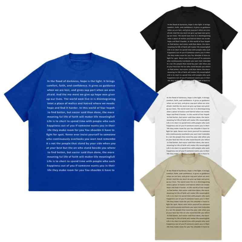 Tシャツ ユニセックス 男女兼用 春夏 クルーネック ゆったり ビッグシルエット 総柄 レタリングプリント 半袖 コットン シンプル 普段使い 通気性 吸湿速乾 カップル