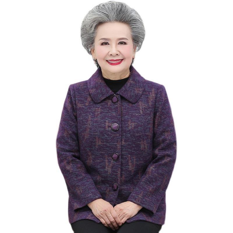 セットアップ レディース 年がしら 70代 80代 御っ母さん おお祖母ちゃん 上下仕掛ける 上衣 トップス アウター ポリエステル ゆったり 普段使い走り お出かけ パープル系 赤いこと系