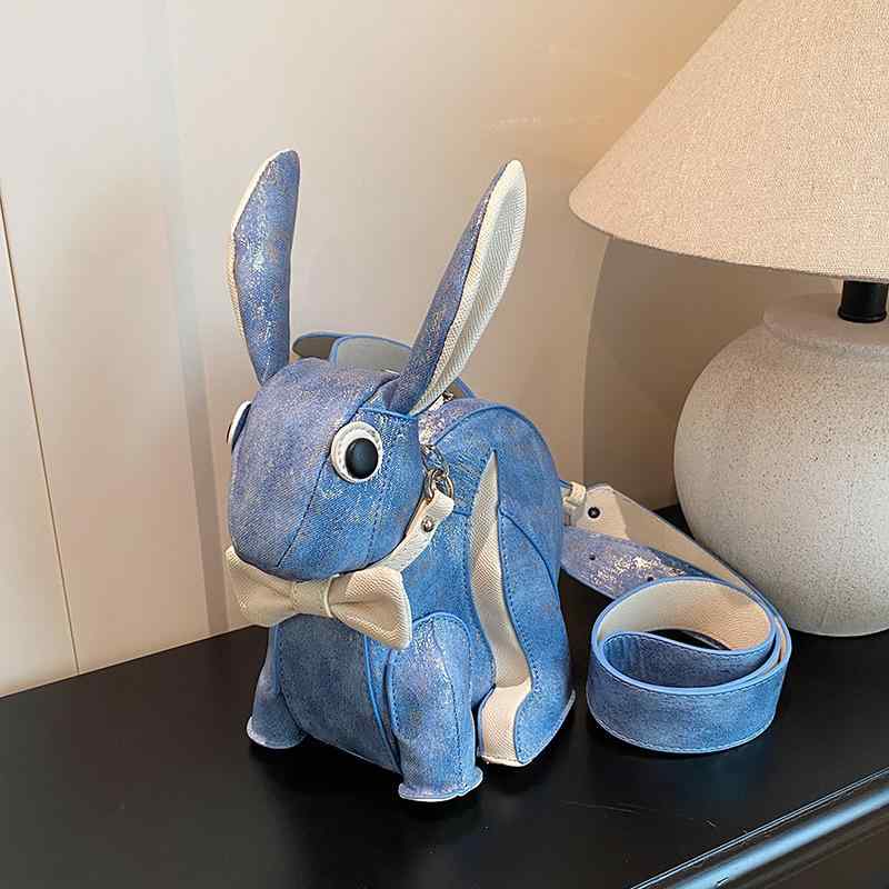 バッグ レディース かわいい うさぎ キャラクター 個性的 日系 トレンド ミニラウンドバッグ ショルダーバッグ ワンショルダー ソフト ファスナー開閉 バイカラー ストリート カジュアル デイリーユース お出かけ