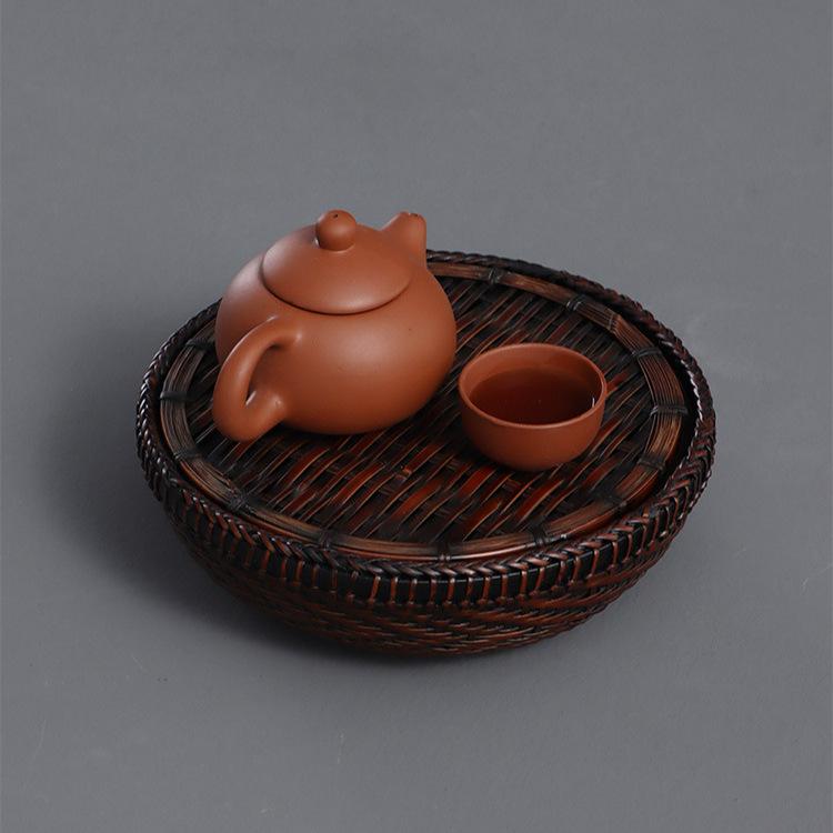 乾泡茶盤 手作り 竹製 禅スタイル 和モダン 小型 一人用 貯水式 中国茶器 茶道具 茶器置き おしゃれ インテリア雑貨