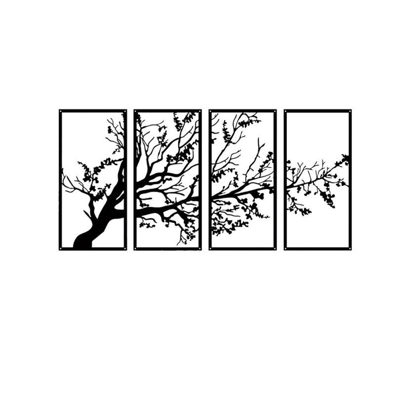 ウォール工芸 鉄製 アイアン製 幾何学学飾りつけ 飾りつけ 壁飾りつけ オブジェ 4点書き割り 黒いこと 今めかしい 分かりやすい 今めかしい 室内装飾 部屋の入り口 リビング