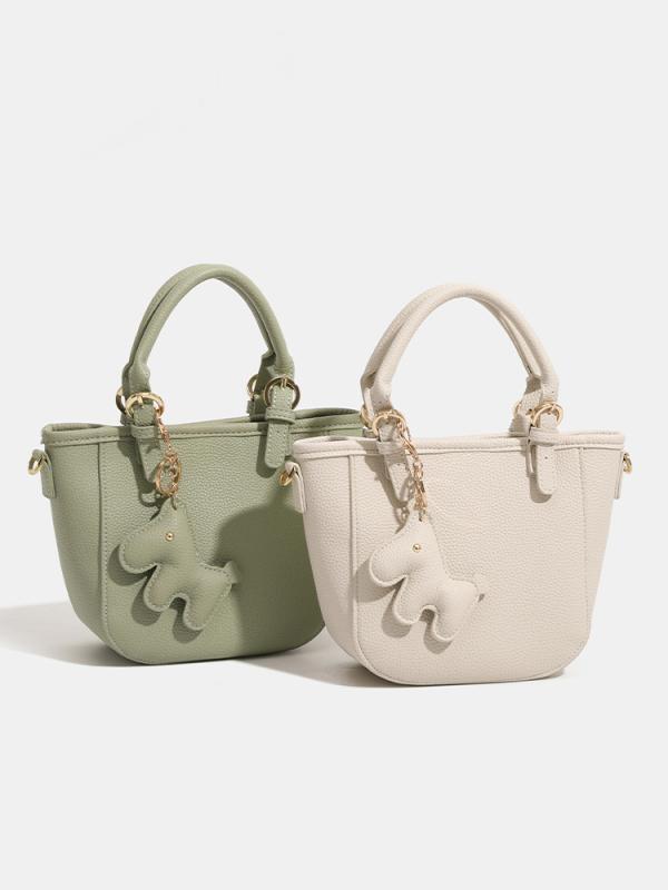 バッグ レディース 爽やか かわいい ミニ ハンドバッグ バスケットバッグ バケツバッグ ショルダーバッグ PUレザー 春夏 日常使い グリーン オフホワイト 4,748円