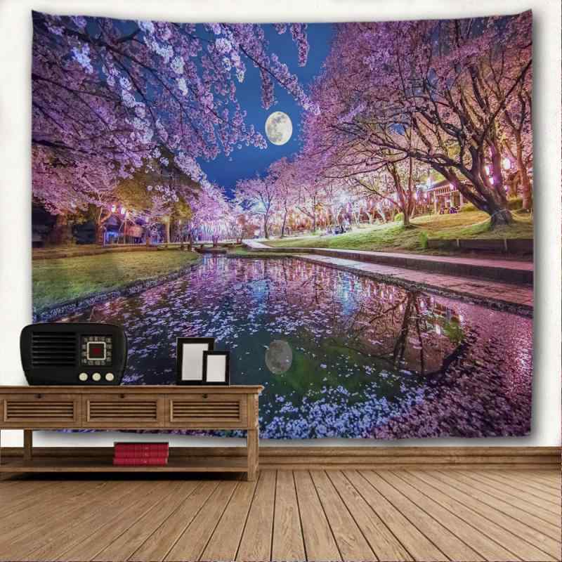タペストリー 北欧 夜景 インスタ風 デジタルプリント 3D 壁掛け ウォールハンギング 背景布 インテリア 装飾布 ポリエステル 長方形 リビング 寝室