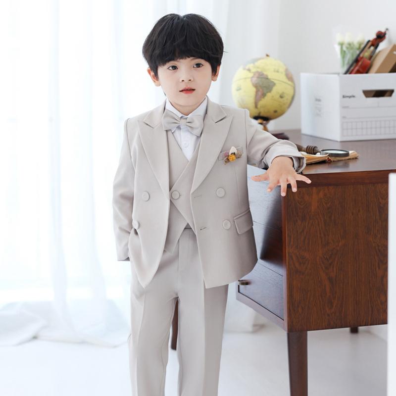 スーツ 男児 キッズ フォーマル セットアップ 礼服 入園式 卒園式 入学式 卒業式 結婚式 発表会 誕生日 七五三 記念撮影 ダブルブレスト 長袖 長ズボン ポリエステル混紡 韓国風 おしゃれ