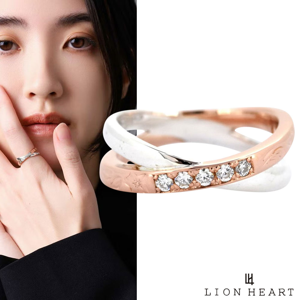 クーポンで10％OFF！30日23時59分まで ライオンハート ハワイアン ブルームクロス ペアリング シルバー925 シルバー&times;ピンク 7号～13号 レディース ブランド 指輪｜Wayng