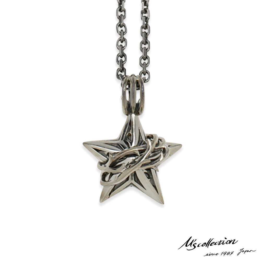 楽天市場 エムズコレクション Thorn ブランブル スター 星 ペンダント ネックレス M 50cm シルバー925 メンズ ブランド Wayng