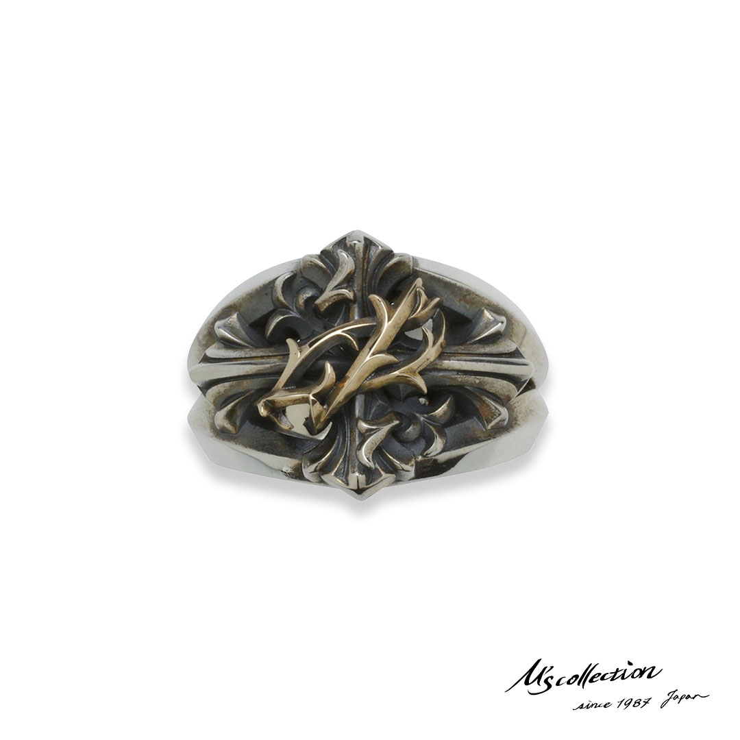 楽天市場】エムズコレクション テンタクルス クロス リング シルバー