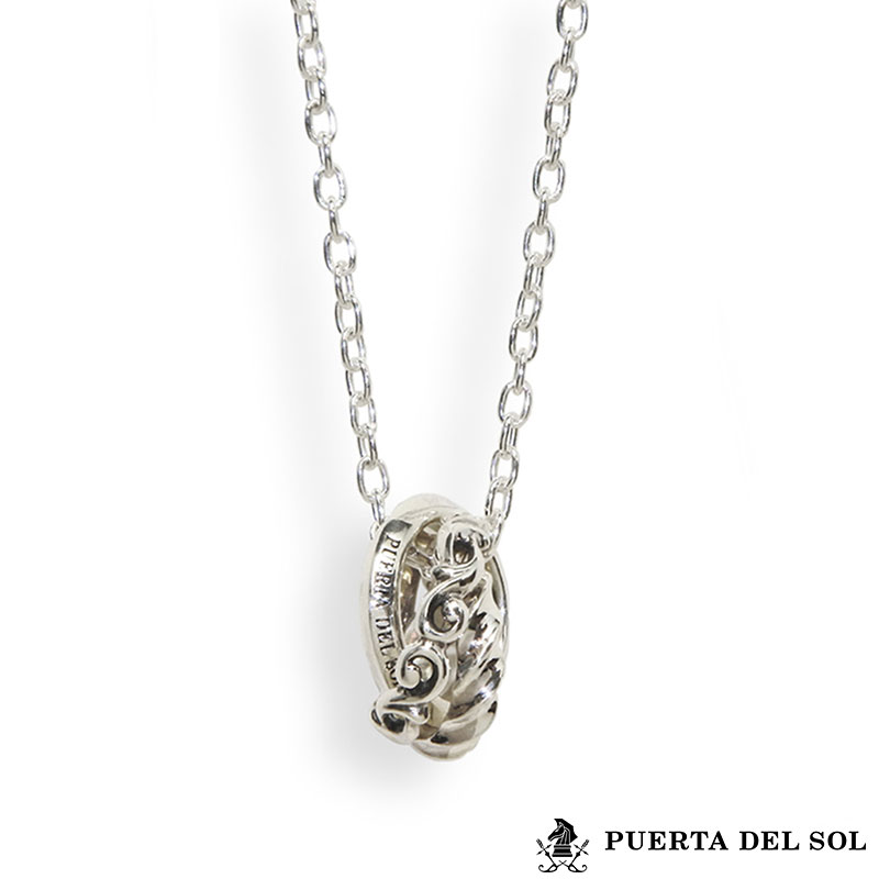 クーポンで10%OFF!26日1時59分まで プエルタデルソル PUERTA DEL SOL トリプルリング トリニティ ネックレス シルバー950 メンズ ブランド|Wayng
