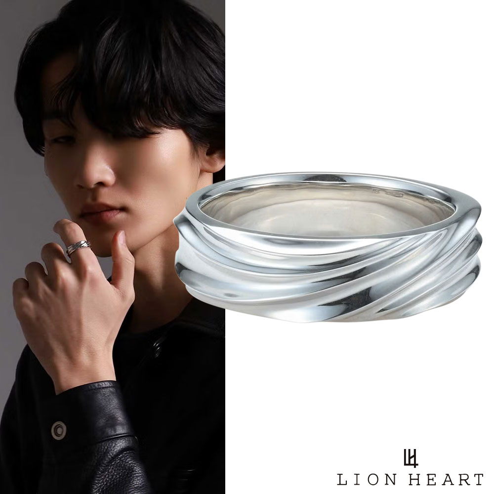 クーポンで10%OFF!26日1時59分まで ライオンハート for Gift リップルテクスチャー リング シルバー925 9号~23号 指輪 メンズ ブランド|Wayng